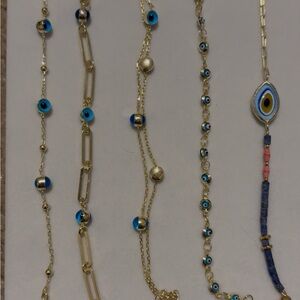 925 Silver-Gold Plated Evil Eye Bracelets. Prices vary per bracelet.